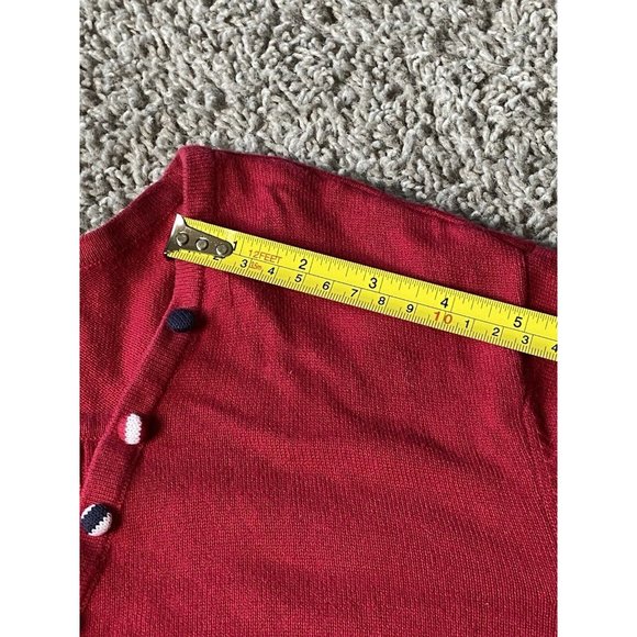 CJ Banks Women Size 3X Red Sweater Button Detail Cotton Lightweight Casual - Picture 11 of 14
